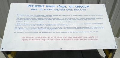 Patuxent River Naval Air Museum Marker image. Click for full size.