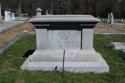 Major William Wirt Humphreys Tombstone<br>October 30, 1836 - October 6, 1893 image. Click for full size.
