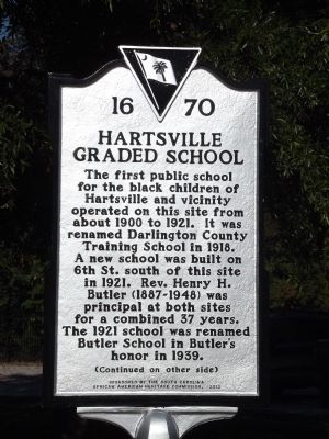 Hartsville Graded School / Mt. Pisgah Nursery School Marker image. Click for full size.