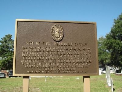 Site of First Methodist Church Marker image. Click for full size.