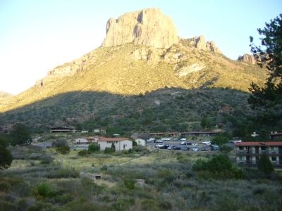 Casa Grande and the Chisos Mountain Lodge image. Click for full size.