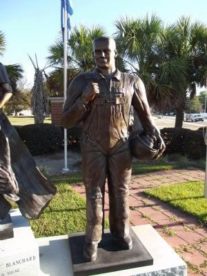 Close up of Right Statue ~ as an Air Force Pilot image. Click for full size.