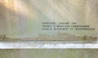 The Zell Miller Mountain Parkway Marker -- Rear image. Click for full size.