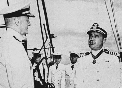 Capt. Cassin Young (<i>San Francisco's</i> C.O., K.I.A. at Guadalcanal), image. Click for full size.