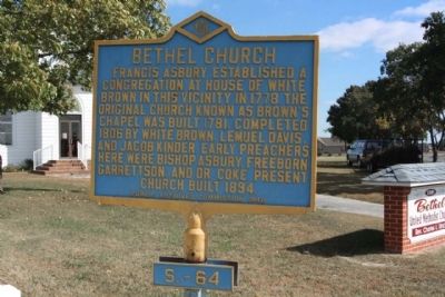 Bethel Church Marker image. Click for full size.