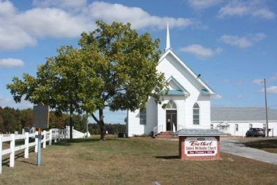 Bethel Church and Marker image. Click for full size.
