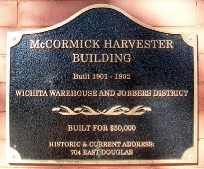 McCormick Harvester Building Marker. Click for full size. McCormick Harvester Building Marker image. Click for full size.