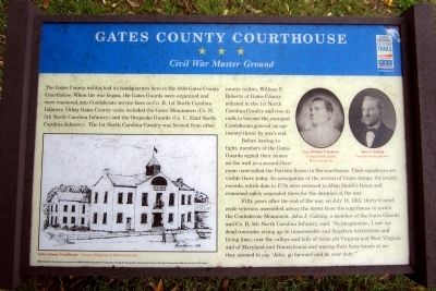 Gates County Courthouse CWT Marker image. Click for full size.