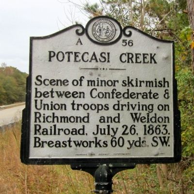 Potecasi Creek Marker image. Click for full size.