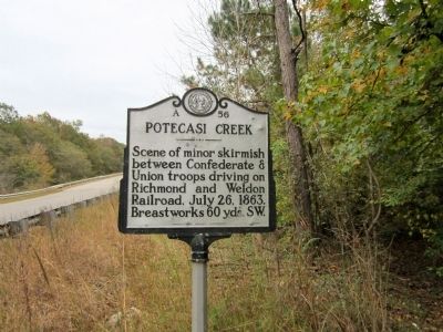 US 158 at Potecasi Creek bridge image. Click for full size.