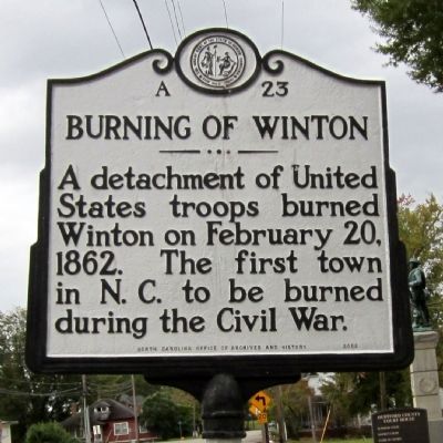 Burning of Winton Marker. Click for full size. Burning of Winton Marker image. Click for full size.