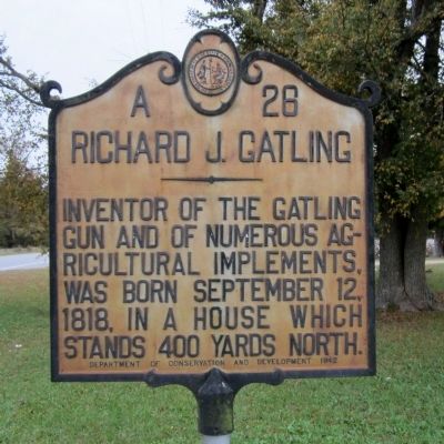 Richard J. Gatling Marker image. Click for full size.