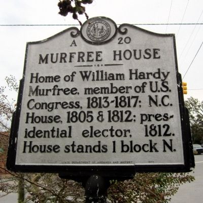 Murfree House Marker image. Click for full size.