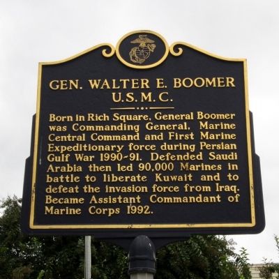 Gen. Walter E. Boomer Marker image. Click for full size.