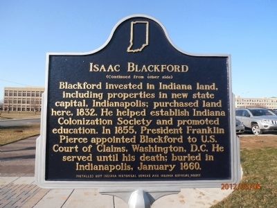 Isaac Blackford Marker, side two image. Click for full size.