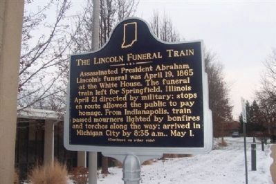 Lincoln Funeral Train Marker image. Click for full size.