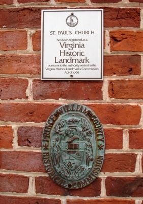 Plaques on the front of church image. Click for full size.