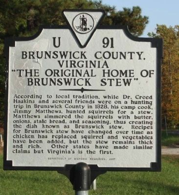 Brunswick County, Virginia Marker image. Click for full size.