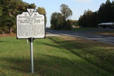 Brunswick County, Virginia Marker, near 5 Forks Access Road, along US 58 image. Click for full size.