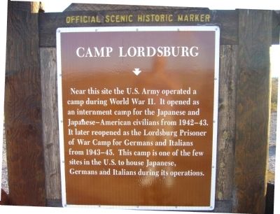 Camp Lordsburg Marker image. Click for full size.