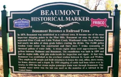 Beaumont Becomes a Railroad Town Marker image. Click for full size.