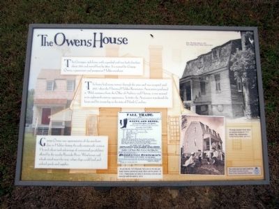 The Owens House Marker. Click for full size. The Owens House Marker image. Click for full size.