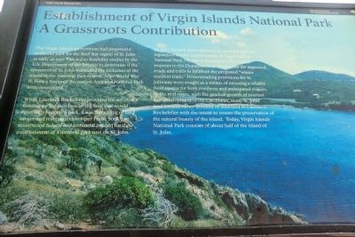Establishment of Virgin Islands National Park Marker. Click for full size. Establishment of Virgin Islands National Park Marker image. Click for full size.