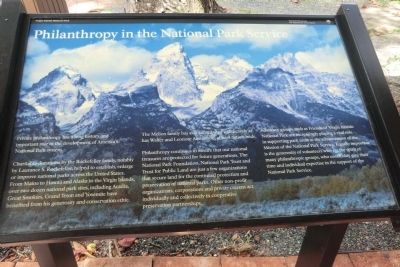 Philanthropy in the National Park Service Marker. Click for full size. Philanthropy in the National Park Service Marker image. Click for full size.