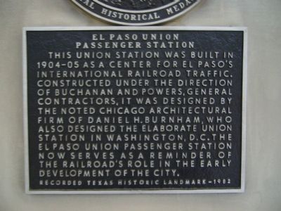 El Paso Union Passenger Station Marker image. Click for full size.