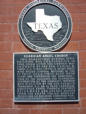 Guardian Angel Church Marker image. Click for full size.