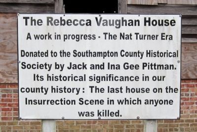 The Rebecca Vaughan House Marker image. Click for full size.