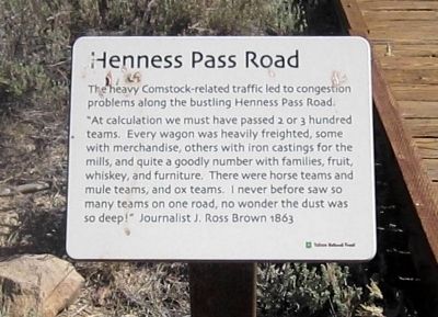 Henness Pass Road (Interpretive Marker #3) image. Click for full size.