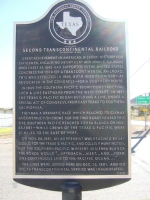 America's Second Transcontinental Railroad Marker image. Click for full size.