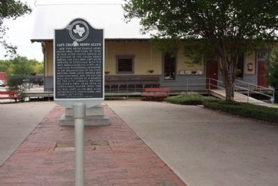 Capt. Charles Henry Allyn Marker at the front of the Corsicana Visitor Center image. Click for full size.