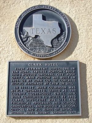 Clark Hotel Marker. Click for full size. Clark Hotel Marker image. Click for full size.