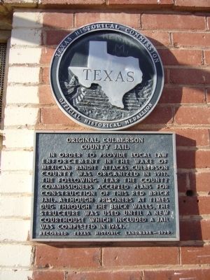 Original Culberson County Jail Marker image. Click for full size.