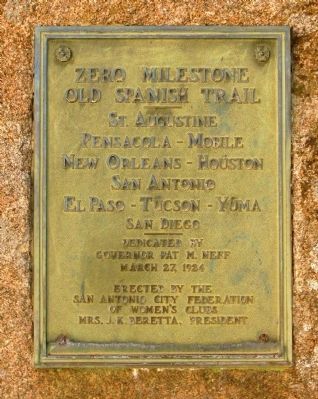 Zero Milestone Old Spanish Trail Marker image. Click for full size.