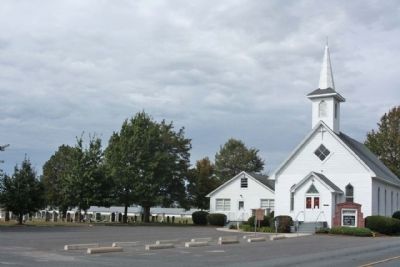 Mount Pleasant Methodist Church, Marker, and adjacent cemetery image. Click for full size.