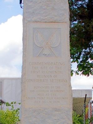 First Regimental Reunion of Confederate Veterans Marker image. Click for full size.
