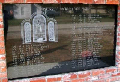 Parish of Sacred Heart - Chetopa Marker (Side B). Click for full size. Parish of Sacred Heart - Chetopa Marker (Side B) image. Click for full size.