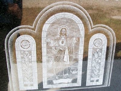 Parish of Sacred Heart - Chetopa Window on Marker image. Click for full size.