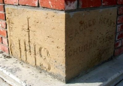 Parish of Sacred Heart - Chetopa Cornerstone (1900). Click for full size. Parish of Sacred Heart - Chetopa Cornerstone (1900) image. Click for full size.