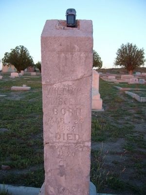 William Edward Russell gravestone image. Click for full size.