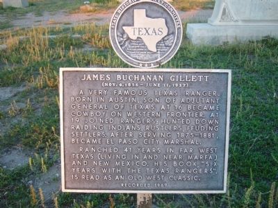James Buchanan Gillett Marker. Click for full size. James Buchanan Gillett Marker image. Click for full size.