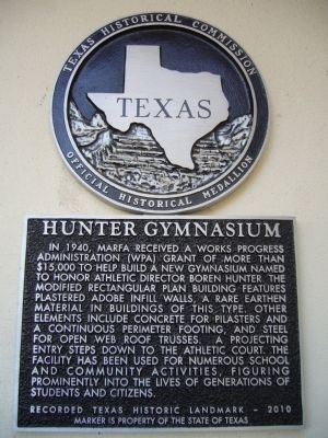 Hunter Gymnasium Marker image. Click for full size.