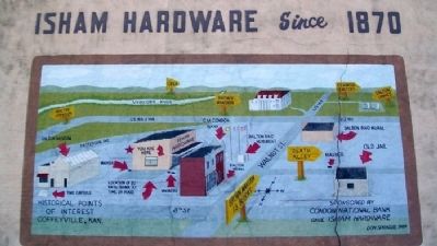Dalton Raid Mural on Isham Hardware Building image. Click for full size.