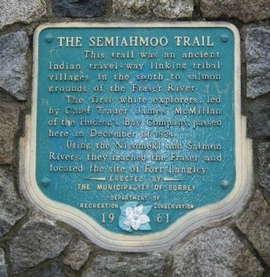 The Semiahmoo Trail Marker image. Click for full size.