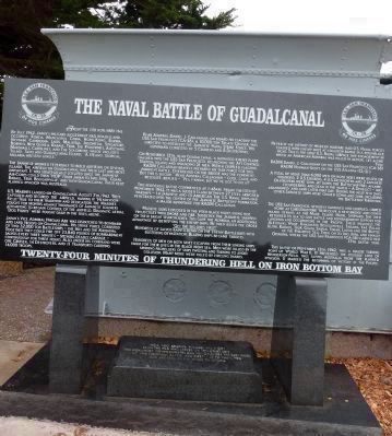 The Naval Battle of Guadalcanal Marker image. Click for full size.