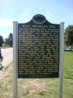West Michigan Pike Marker (side 2) image. Click for full size.
