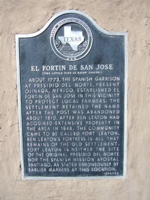 El Fortin de San Jose Marker image. Click for full size.